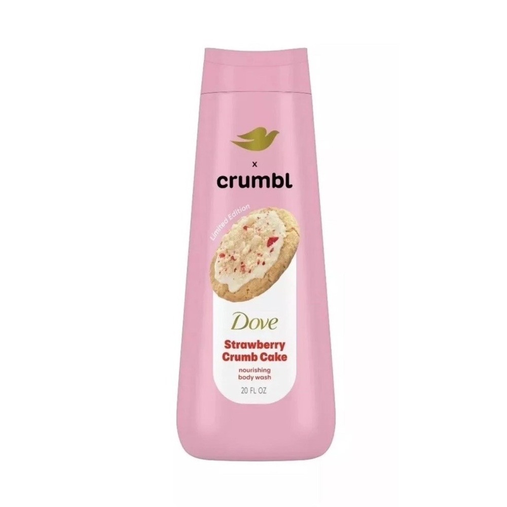 Dove x Crumbl Strawberry Crumb Cake Moisturizing Liquid Body‎ Wash Brand New